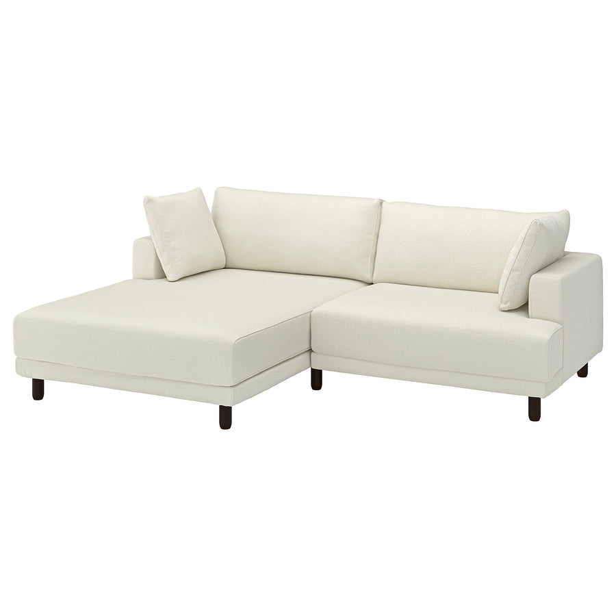 UPPÅKRA 3-seat modular sofa, with chaise longue, left/Axvall off-white, 254x95x180 cm