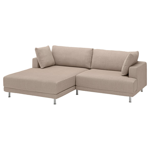 UPPÅKRA 3-seat modular sofa, with chaise longue, left/Samsala grey-beige, 254x95x180 cm