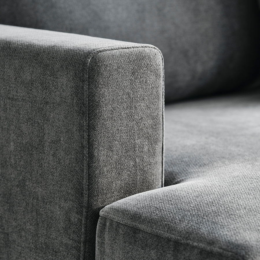 UPPÅKRA 3-seat modular sofa, Johanneshov dark grey, 254x95x107 cm