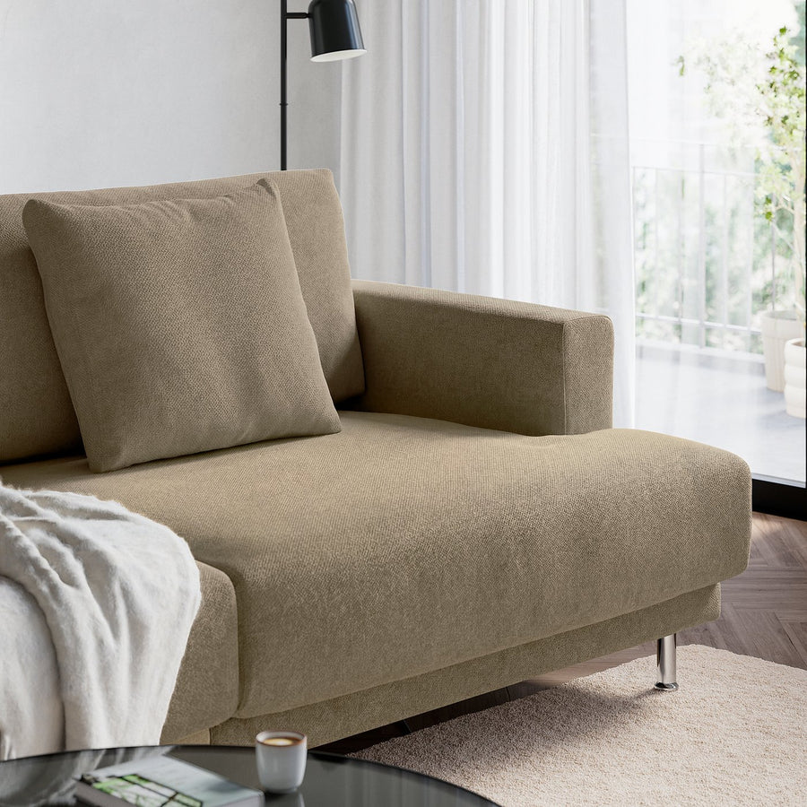 UPPÅKRA 3-seat modular sofa, Johanneshov brown-beige, 254x95x107 cm