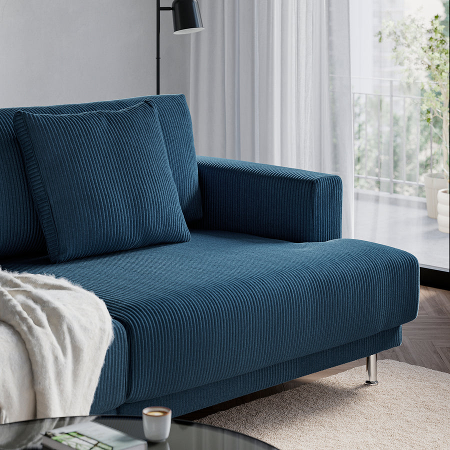 UPPÅKRA 3-seat modular sofa, Samsala dark blue, 254x95x107 cm