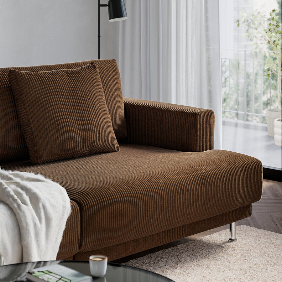 UPPÅKRA 3-seat modular sofa, Samsala dark brown, 254x95x107 cm