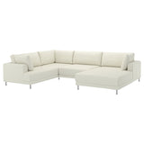 UPPÅKRA u-shaped sofa, 4,5-seat, with chaise longue, right/Axvall off-white, 342 cm