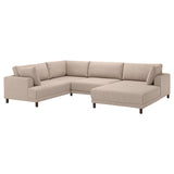 UPPÅKRA u-shaped sofa, 4,5-seat, with chaise longue, right/Samsala grey-beige, 342 cm