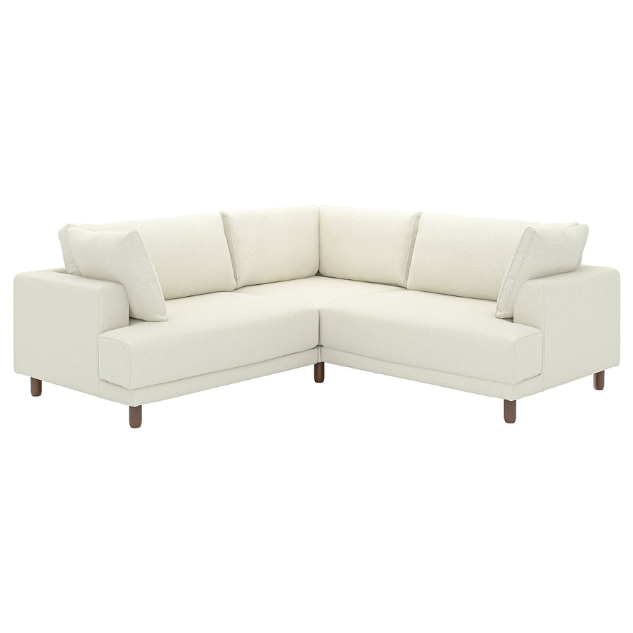 UPPÅKRA modular corner sofa, 3-seat, Axvall off-white, 232x95x107 cm