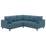 UPPÅKRA modular corner sofa, 3-seat, Axvall dark grey-blue, 232x95x107 cm