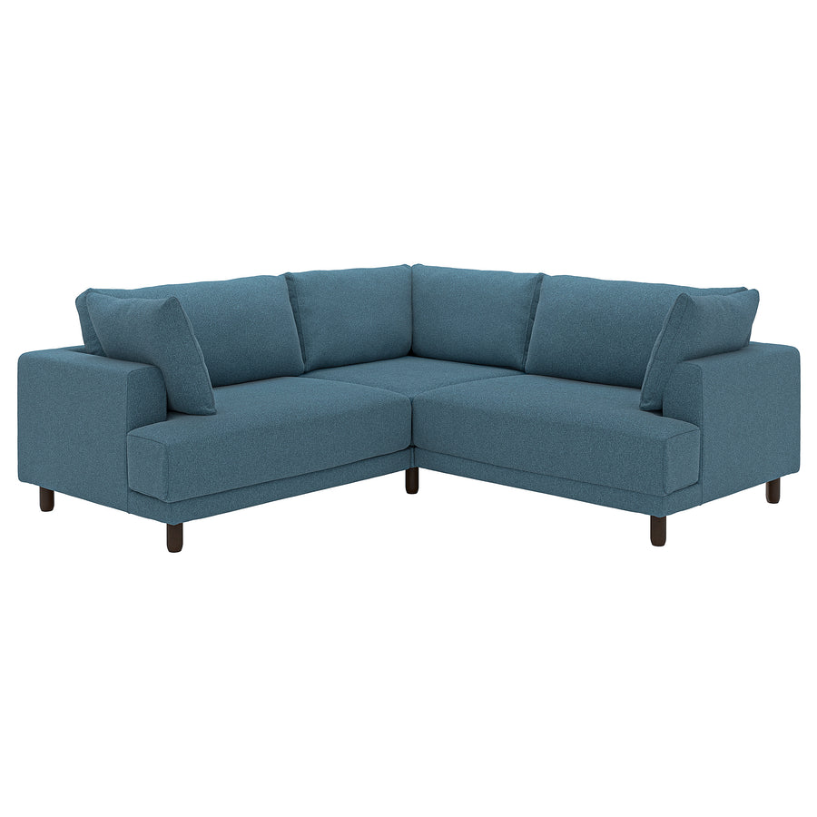 UPPÅKRA modular corner sofa, 3-seat, Axvall dark grey-blue, 232x95x107 cm