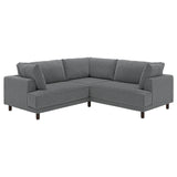 UPPÅKRA modular corner sofa, 3-seat, Johanneshov dark grey, 232x95x107 cm