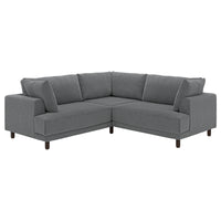 UPPÅKRA modular corner sofa, 3-seat, Johanneshov dark grey, 232x95x107 cm