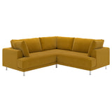 UPPÅKRA modular corner sofa, 3-seat, Samsala yellow-brown, 232x95x107 cm