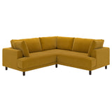 UPPÅKRA modular corner sofa, 3-seat, Samsala yellow-brown, 232x95x107 cm