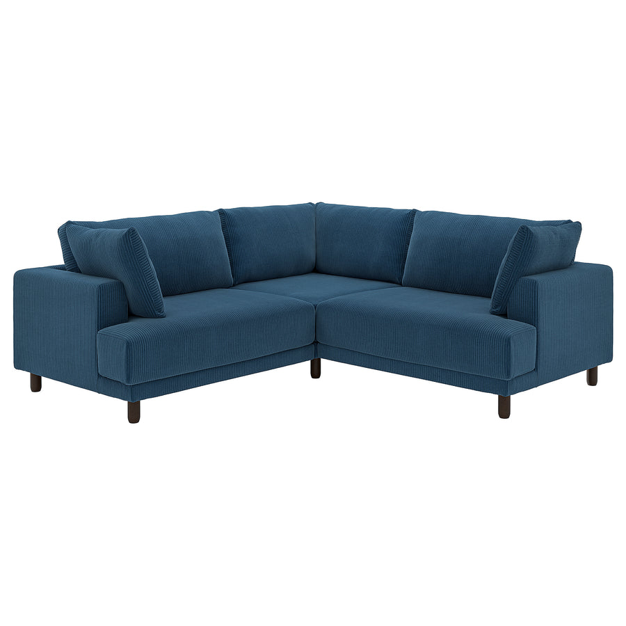 UPPÅKRA modular corner sofa, 3-seat, Samsala dark blue, 232x95x107 cm