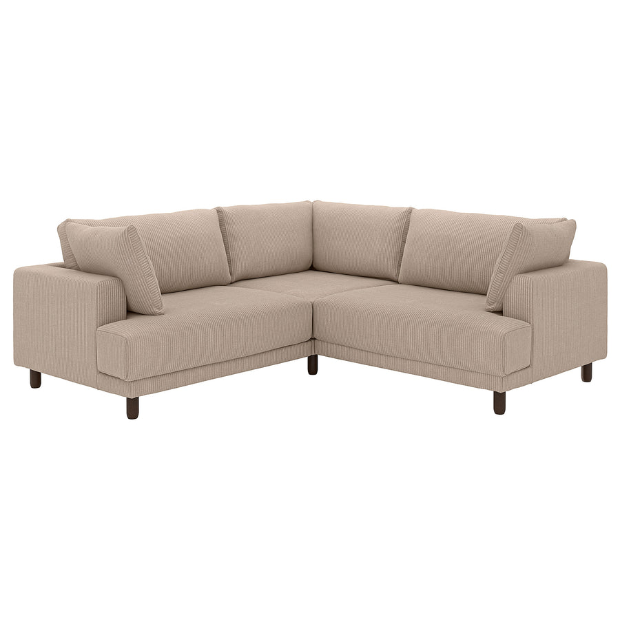 UPPÅKRA modular corner sofa, 3-seat, Samsala grey-beige, 232x95x107 cm