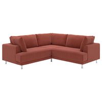 UPPÅKRA modular corner sofa, 3-seat, Samsala brown-red, 232x95x107 cm