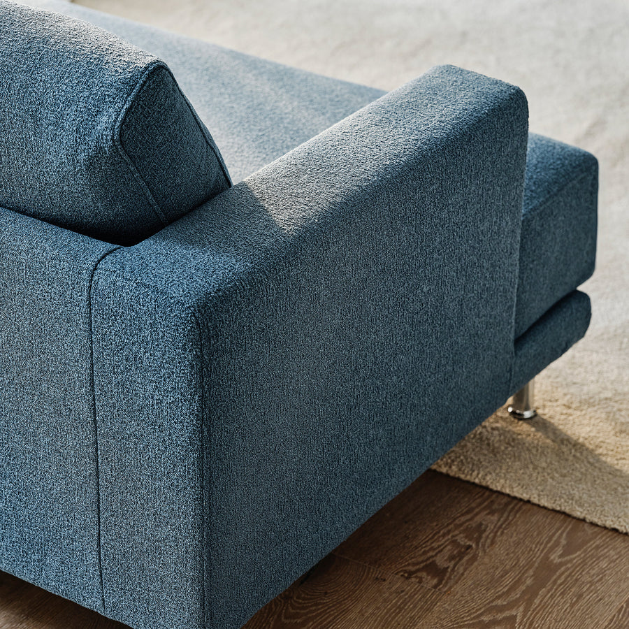 UPPÅKRA 4,5-seat modular sofa, with chaise longue, right/Axvall dark grey-blue, 364x95x180 cm