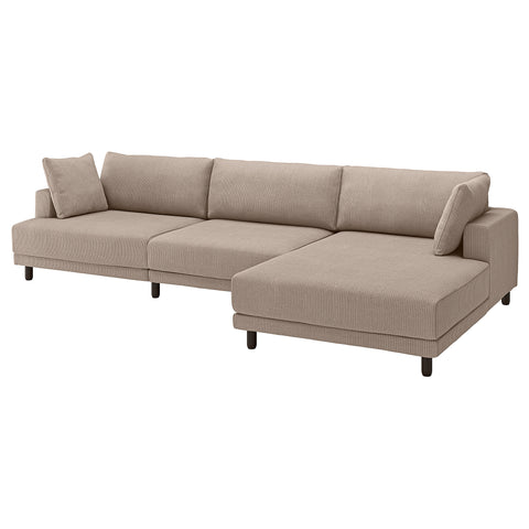 UPPÅKRA 4,5-seat modular sofa, with chaise longue, right/Samsala grey-beige, 364x95x180 cm