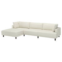 UPPÅKRA 4,5-seat modular sofa, with chaise longue, left/Axvall off-white, 364x95x180 cm