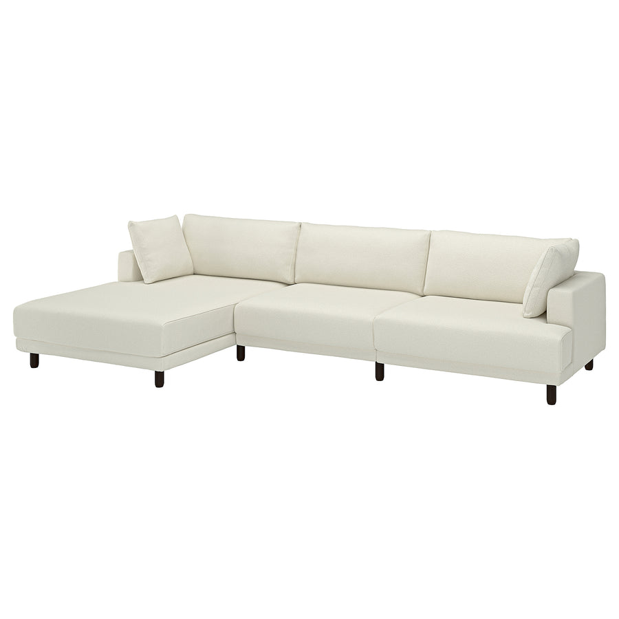 UPPÅKRA 4,5-seat modular sofa, with chaise longue, left/Axvall off-white, 364x95x180 cm