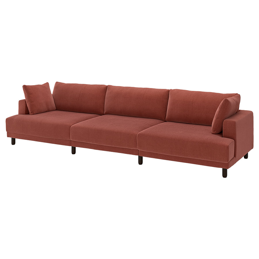 UPPÅKRA 4,5-seat modular sofa, Samsala brown-red, 364x95x107 cm