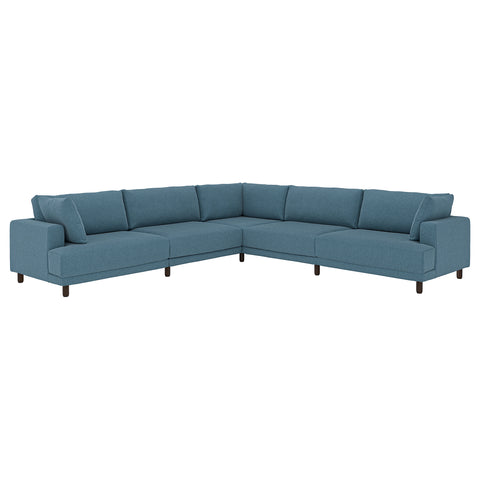 UPPÅKRA modular corner sofa, 6 seat, Axvall dark grey-blue