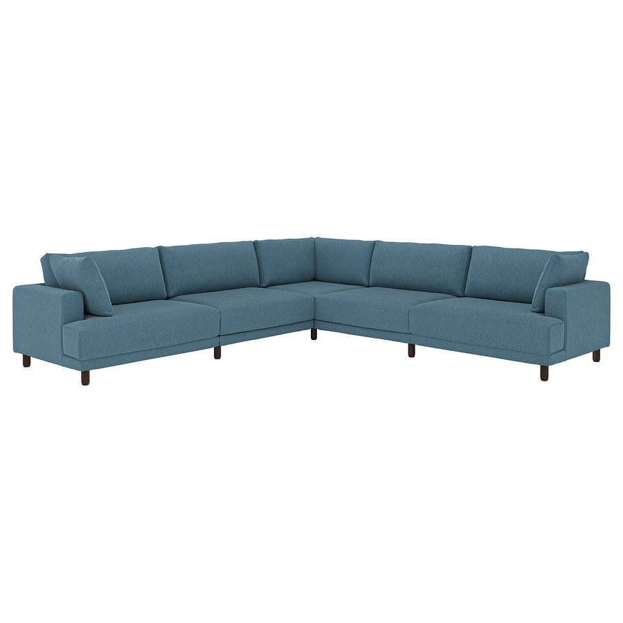 UPPÅKRA modular corner sofa, 6 seat, Axvall dark grey-blue