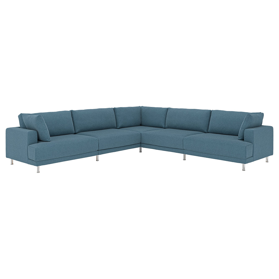 UPPÅKRA modular corner sofa, 6 seat, Axvall dark grey-blue
