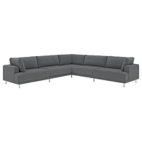UPPÅKRA modular corner sofa, 6 seat, Johanneshov dark grey