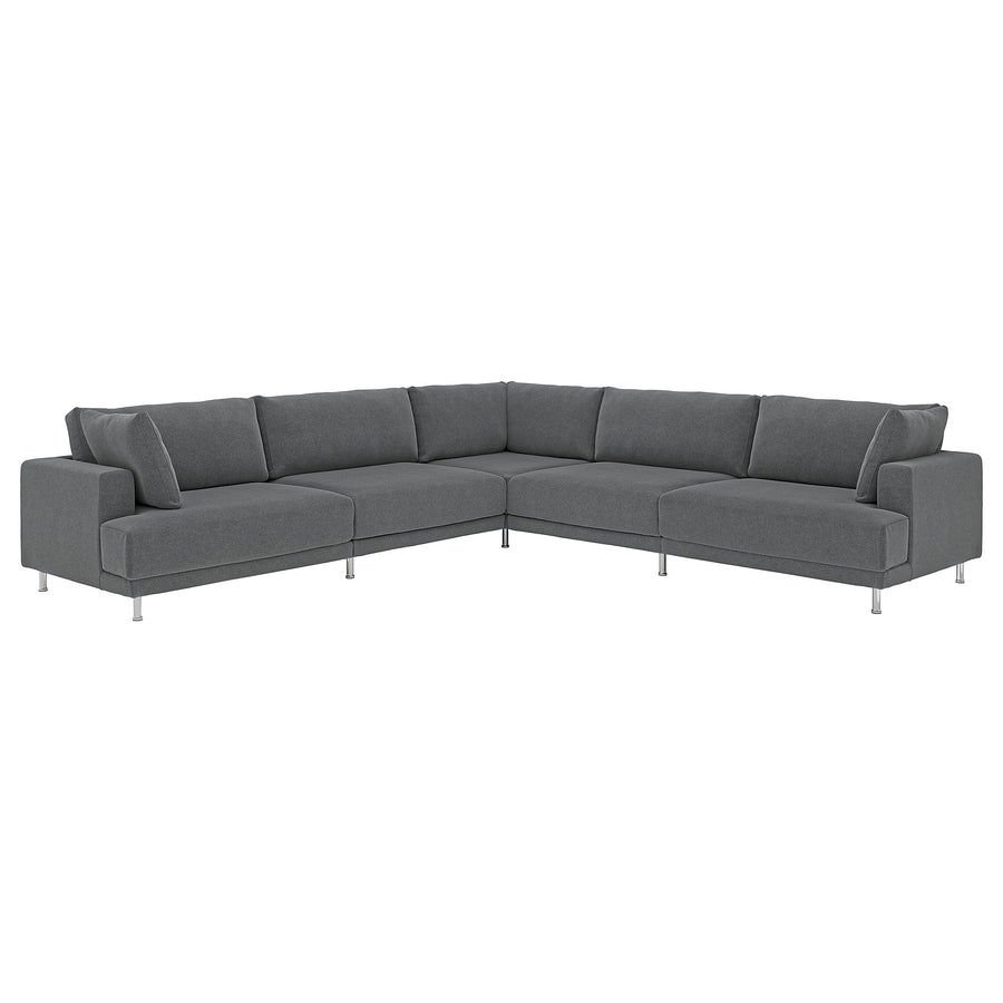 UPPÅKRA modular corner sofa, 6 seat, Johanneshov dark grey
