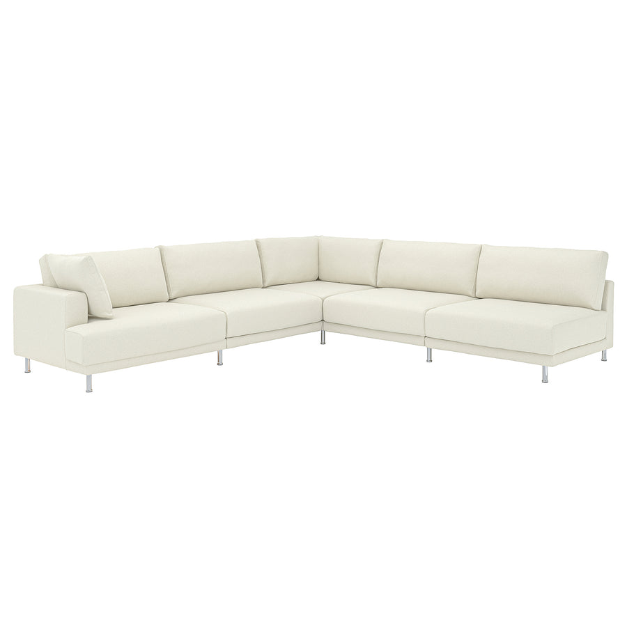 UPPÅKRA modular corner sofa, 6 seat, with open end, right/Axvall off-white, 325x95 cm
