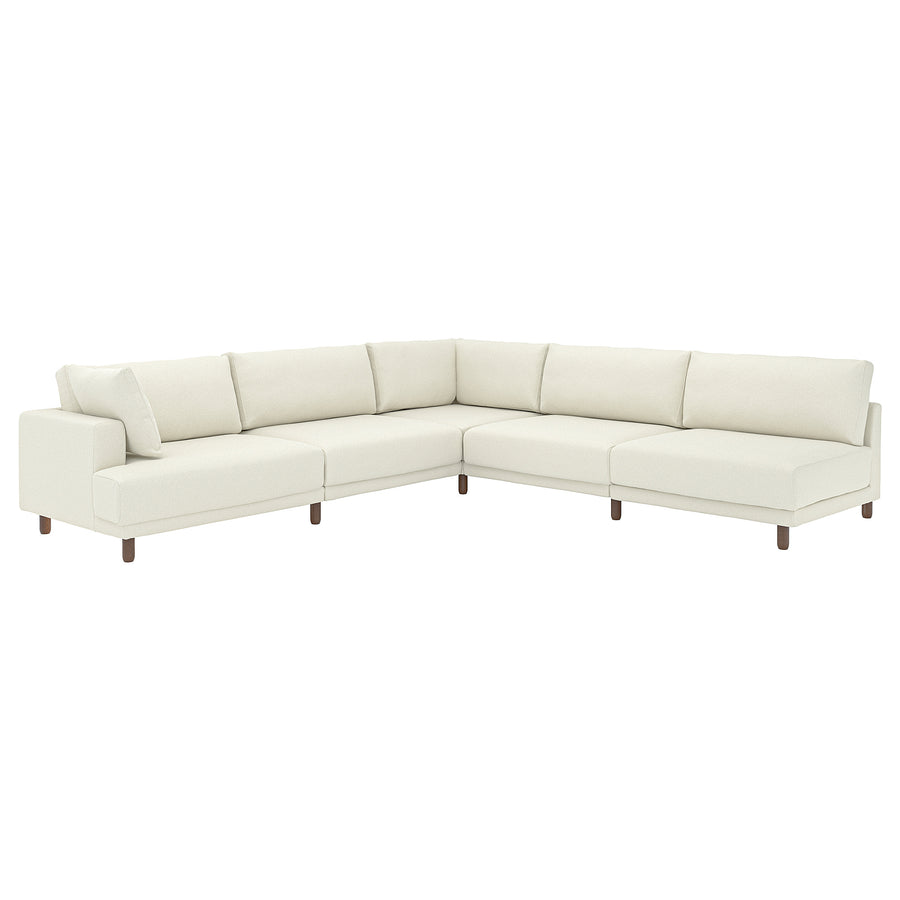 UPPÅKRA modular corner sofa, 6 seat, with open end, right/Axvall off-white
