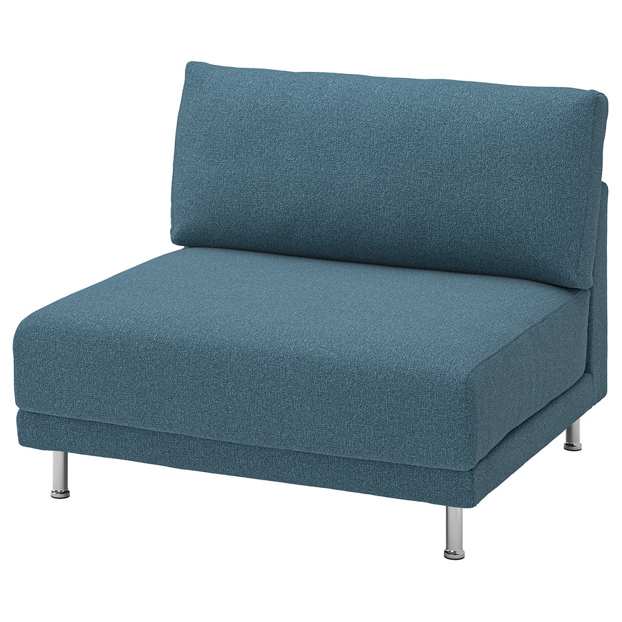 UPPÅKRA 1.5-seat module, Axvall dark grey-blue, 110x95x107 cm