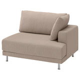 UPPÅKRA 1.5-seat module, with armrest right/Samsala grey-beige, 127x95x107 cm
