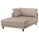 UPPÅKRA chaise longue module, with armrest left/Samsala grey-beige, 127x95x180 cm