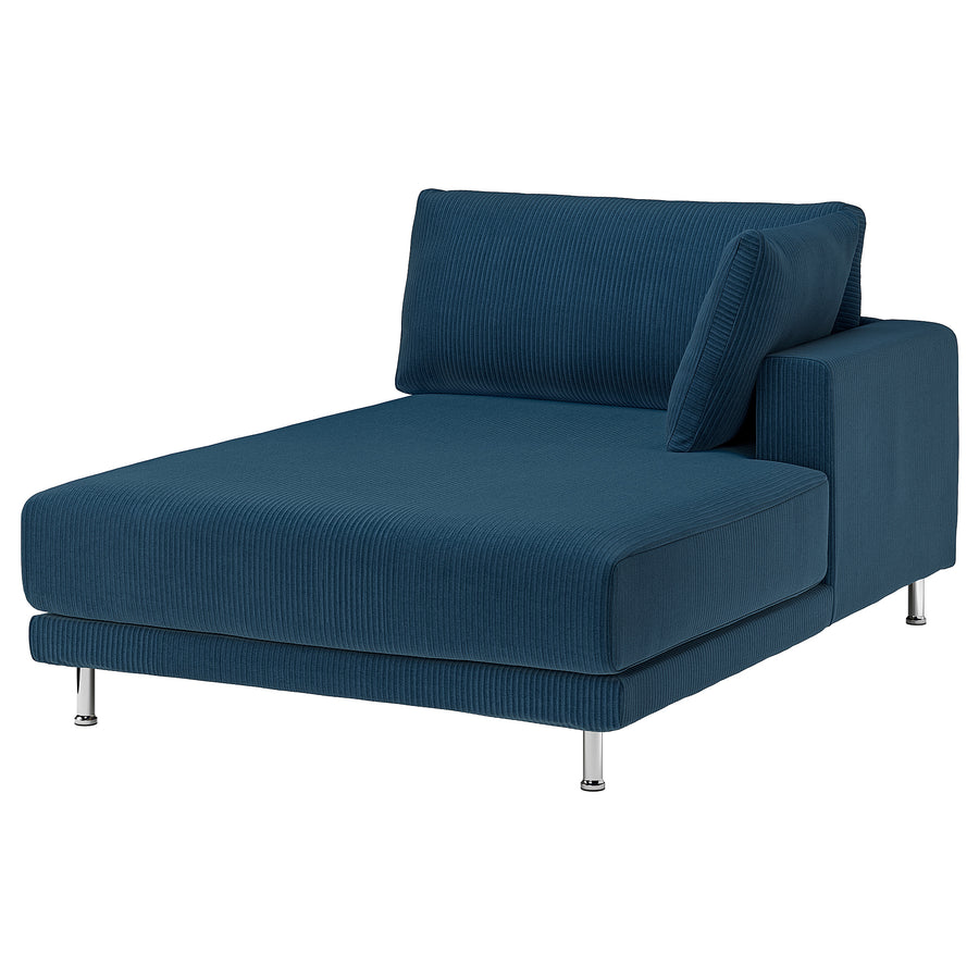 UPPÅKRA cover chaise longue module, right, Samsala dark blue