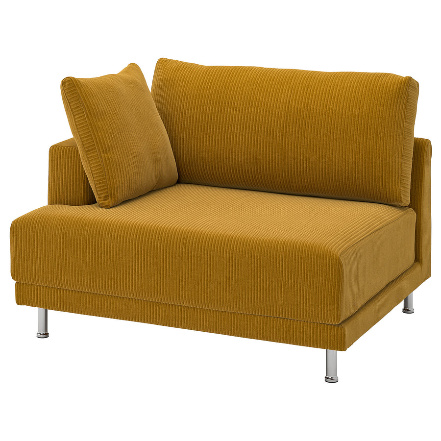 UPPÅKRA cover for 1.5-seat module, left, Samsala yellow-brown