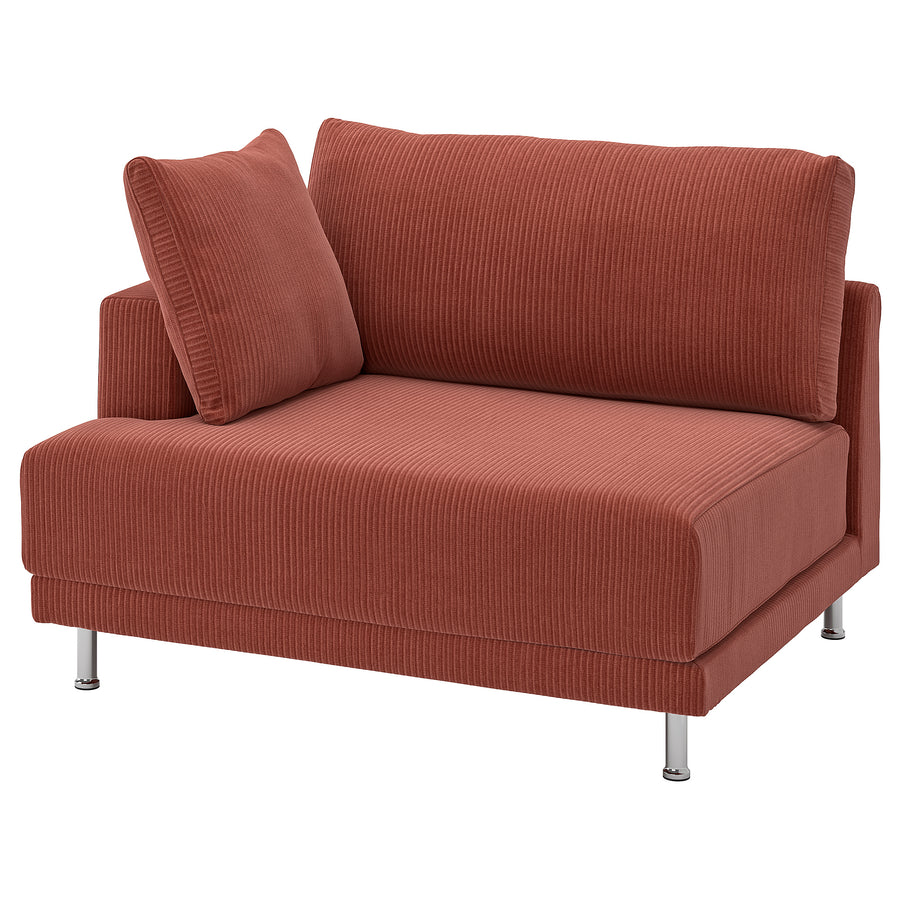 UPPÅKRA cover for 1.5-seat module, left, Samsala brown-red