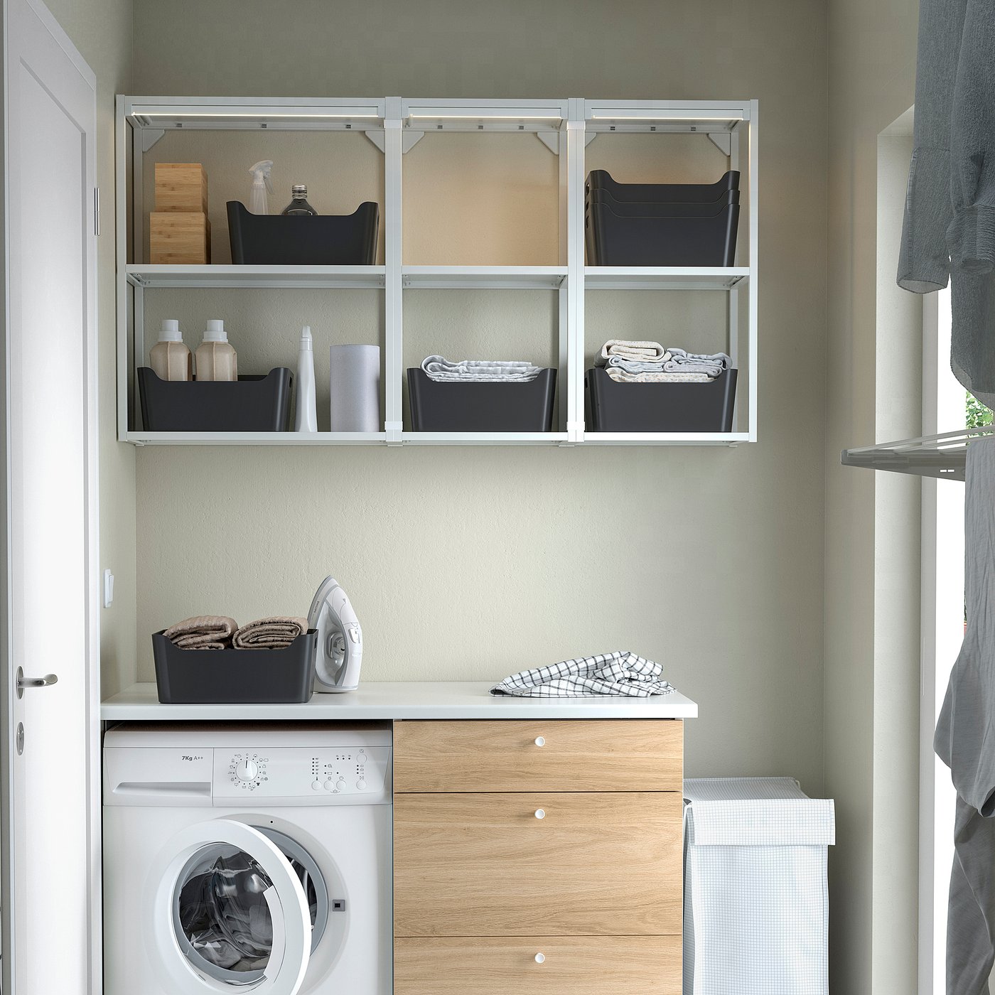 UPPDATERA box, anthracite, 33.5x14.5x24 cm