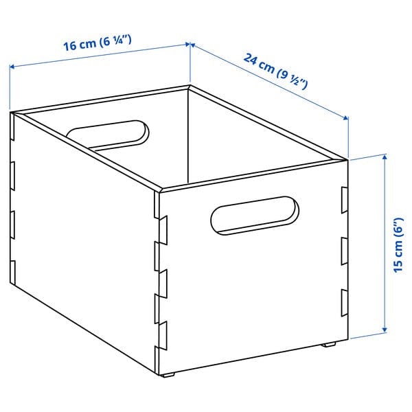 Ikea UPPDATERA - Storage box, light bamboo, 16x24x15 cm