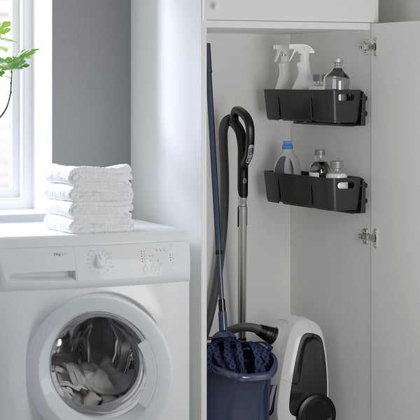 UPPDATERA box with slider, anthracite, 50x15x12 cm