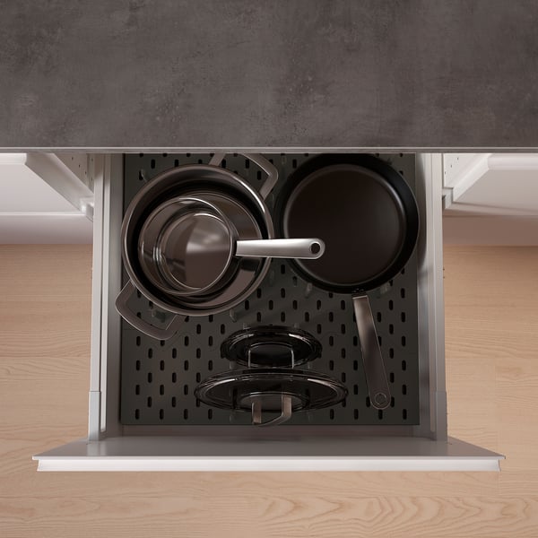 UPPDATERA pegboard drawer organiser, anthracite, 60 cm