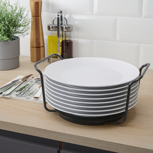 UPPDATERA plate holder, anthracite, 19-31 cm