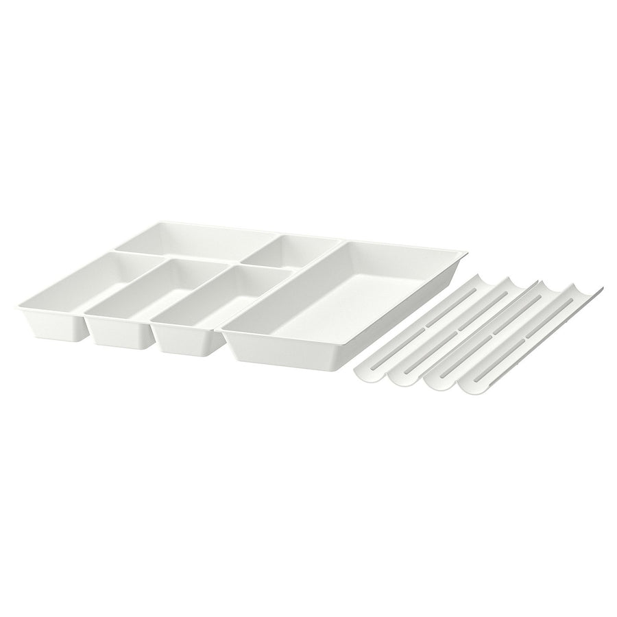 UPPDATERA cutlery+utensil trays/spice rack, white, 71.6x5.0x49.5 cm