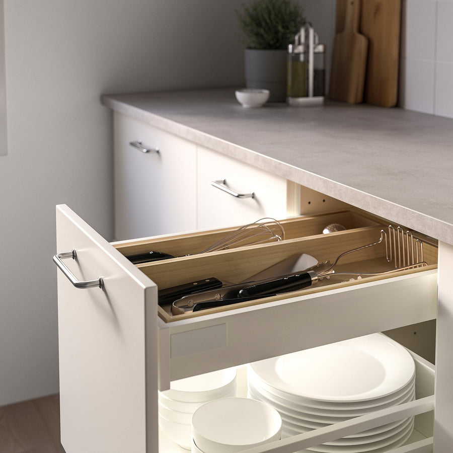 UPPDATERA utensil tray, bamboo, 10.0x5.6x49.5 cm