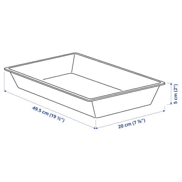 UPPDATERA utensil tray, white, 20x50 cm