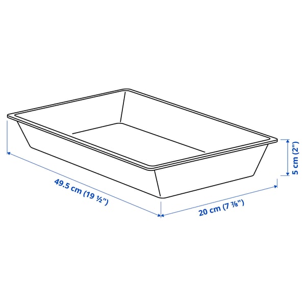 UPPDATERA utensil tray, white, 20x50 cm