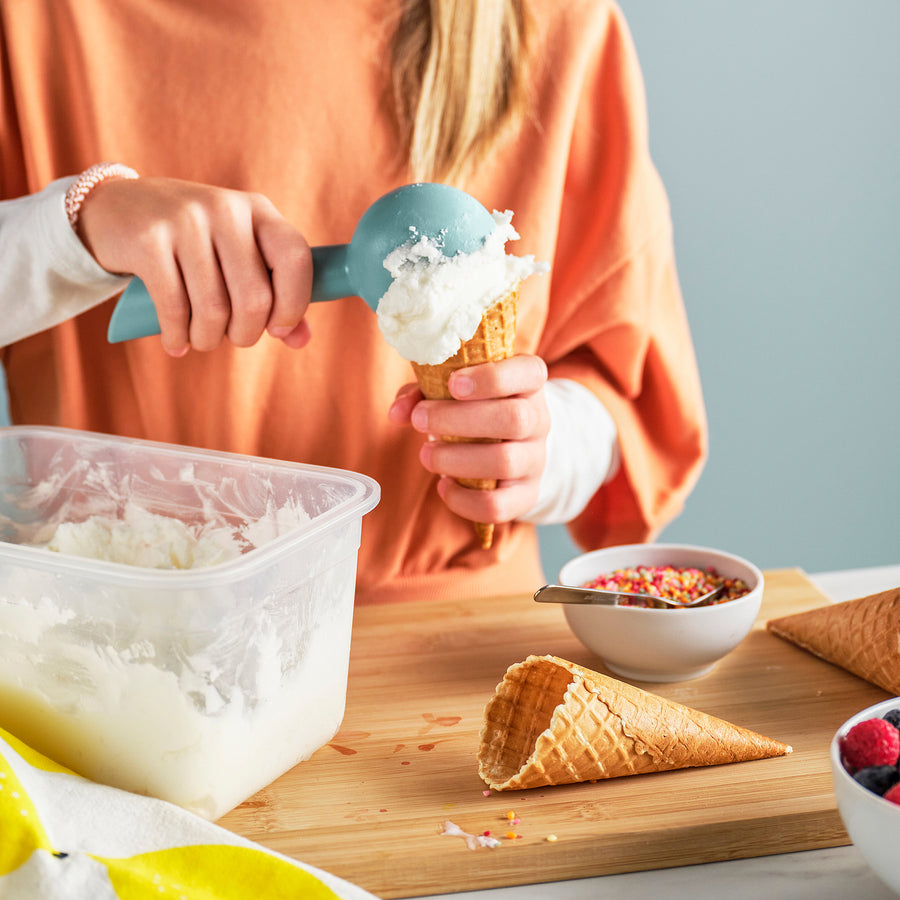 UPPFYLLD ice-cream scoop, light turquoise, 18 cm