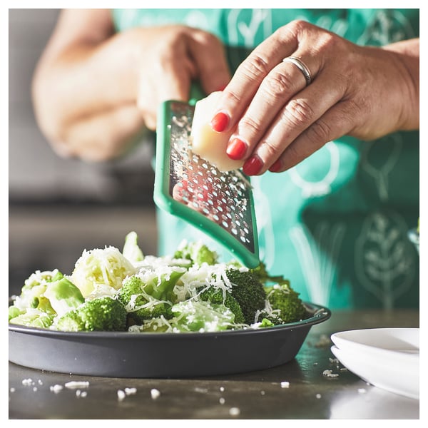 UPPFYLLD grater with handle, bright green, 30 cm
