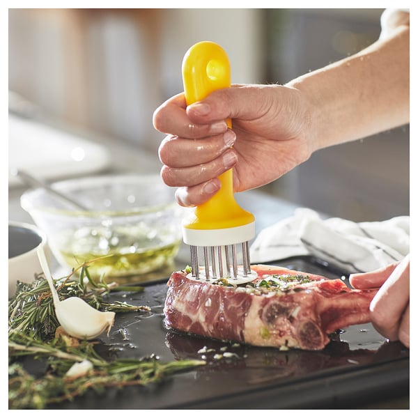 UPPFYLLD tenderiser tool, set of 2, green/bright yellow