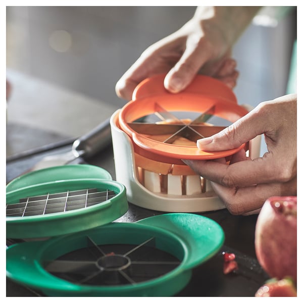 UPPFYLLD fruit cutter, set of 4, mixed colours, 12.5 cm