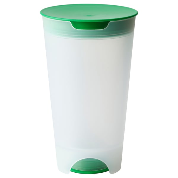 UPPFYLLD salad shaker with strainer, bright green/transparent, 1.4 l